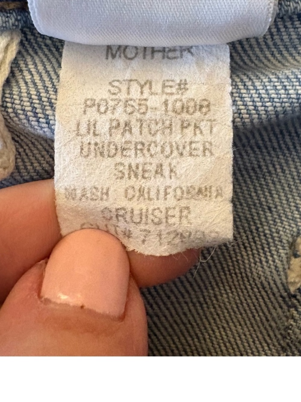 MOTHER Superior Lil' Patch Pocket Undercover Crop California Cruiser Wash 29 - Picture 14 of 17